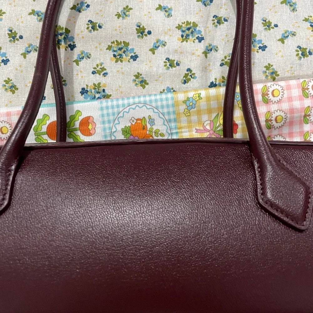 Alaïa Maroon Leather Shoulder Bag